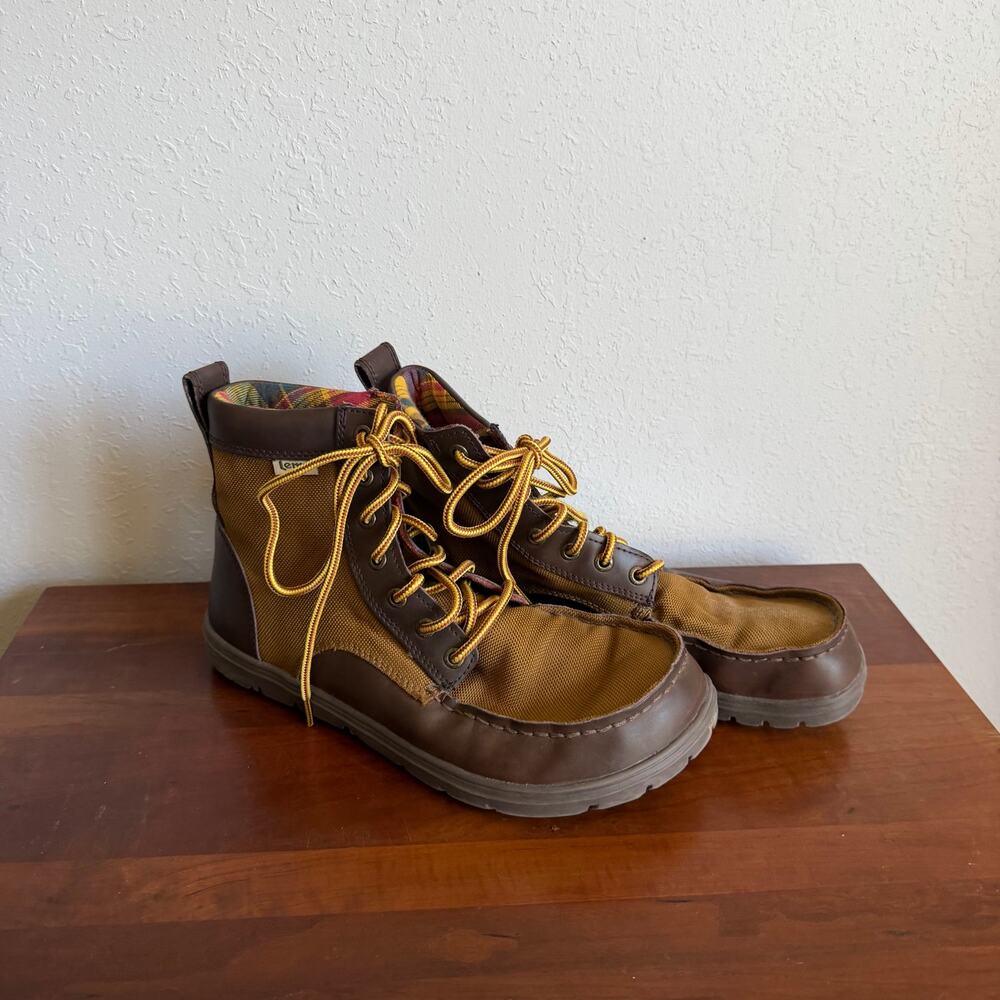 LEMS Boulder Boots Buckeye Brown Zero Drop Canvas Leather Lace Up Men 43 Durable